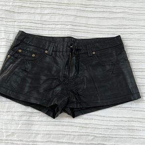 Free People Leather Shorts